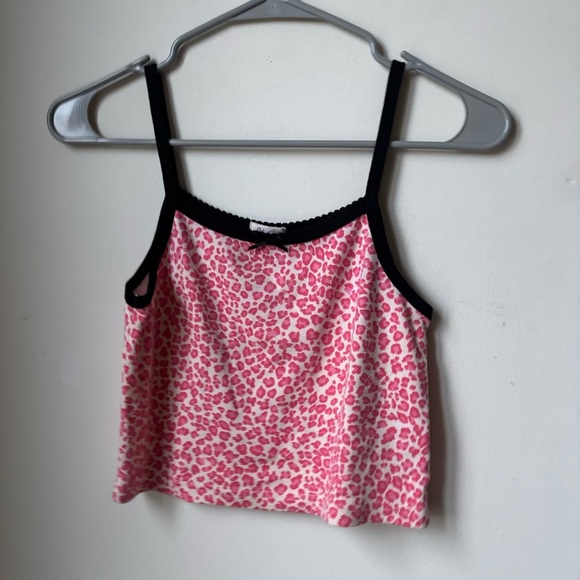 Brandy Melville Pink Leopard Print Women's Top - Picture 1 of 5